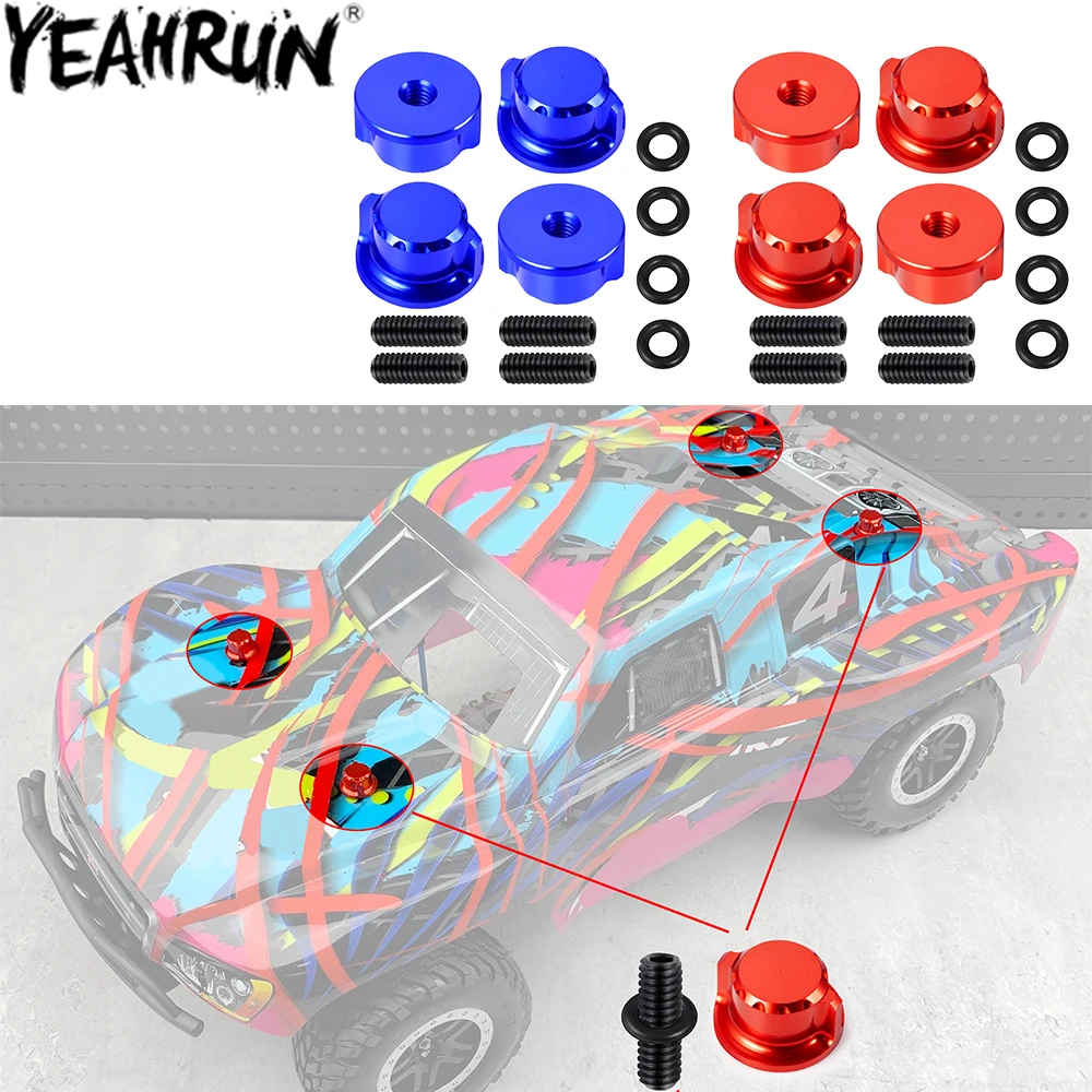 YEAHRUN винты с накатанной головкой из алюминиевого сплава шайба для Pro6070-00/6087-00 TRX Slash