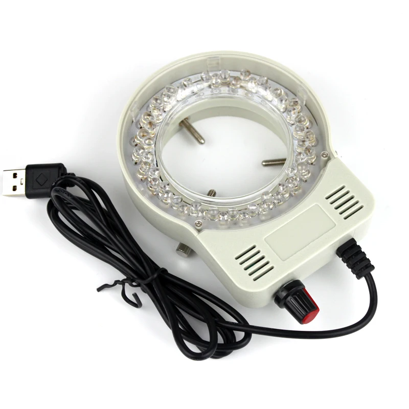 White Adjustable 6500K 5500K USBLED Ring Light illuminator Lamp Industry Stereo Microscope Camera Magnifier DC 5V Adapter