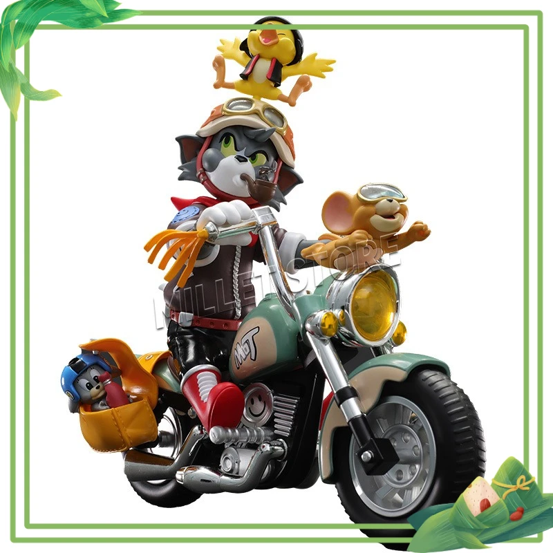Фото 52TOYS 1/12 Классический короткий мультфильм Том и Джерри: Ретро-мотоцикл, 6 дюймов (18 см), полный набор фигурок-моделей №1