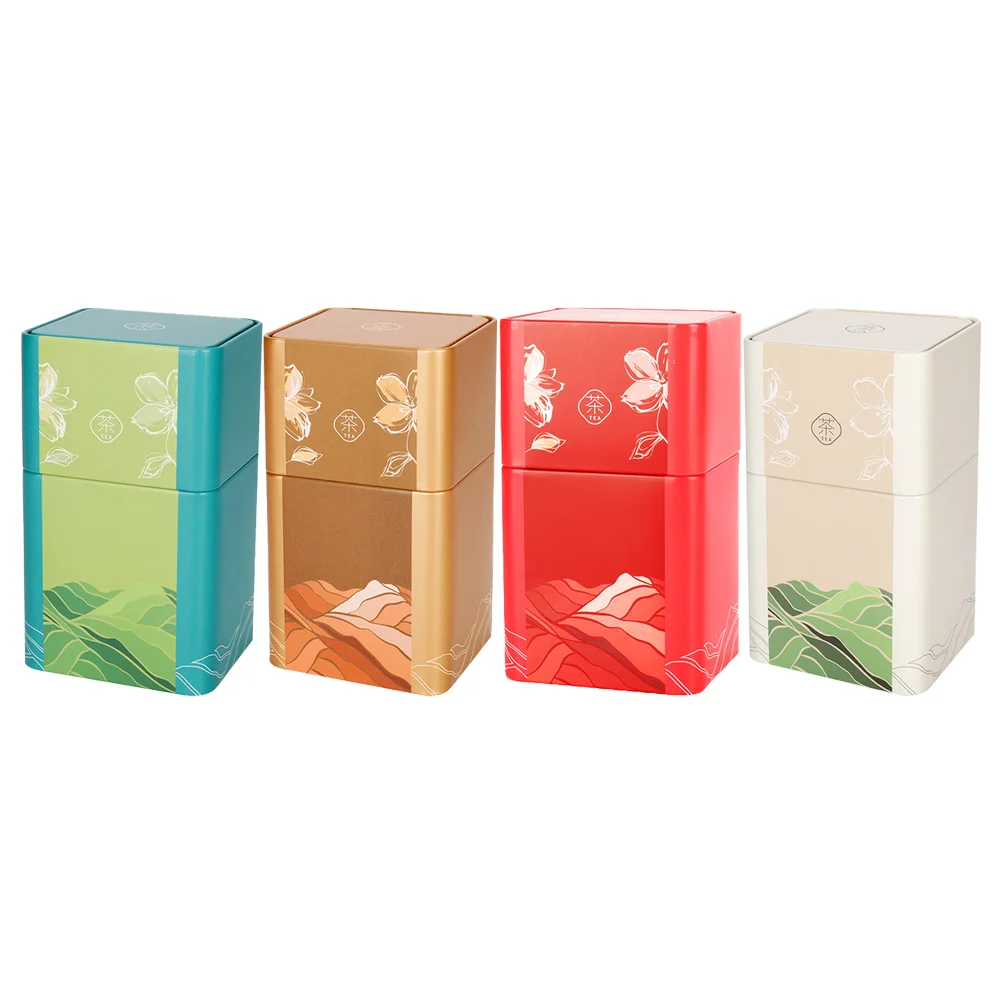 

Tea Sealed Can Lidded Canister Storage Iron Small Glass Container