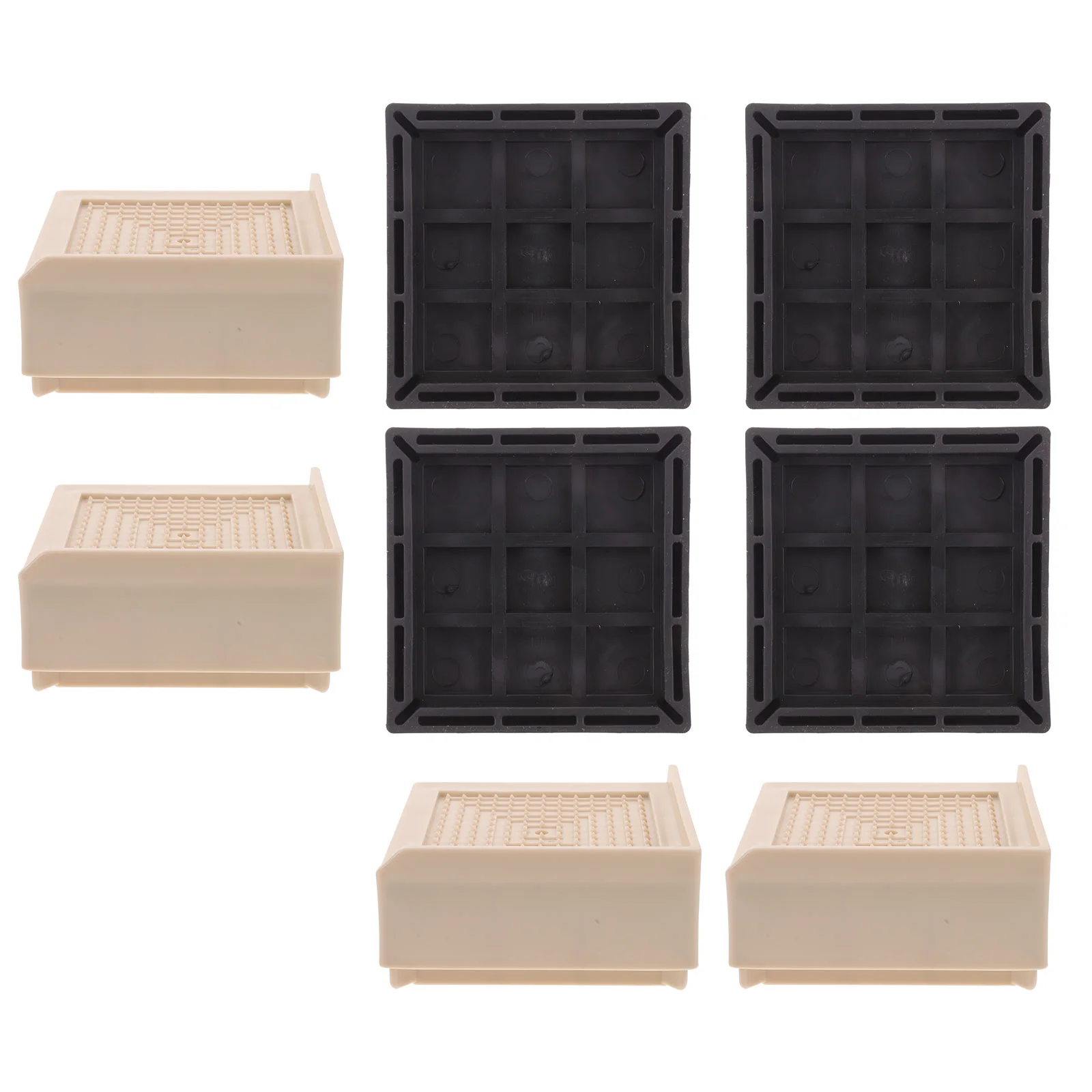 

Bed Mat Table Risers Floor Sofa Lifts Desk Raisers Blocks Couch Legs Heavy Duty Chair Bedstead 8.5x8.5x5cm