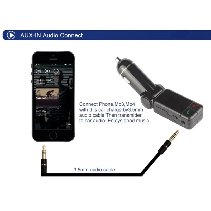 BC06 Автомобильный MP3-плеер Bluetooth музыкальный приемник Адаптер гарнитура