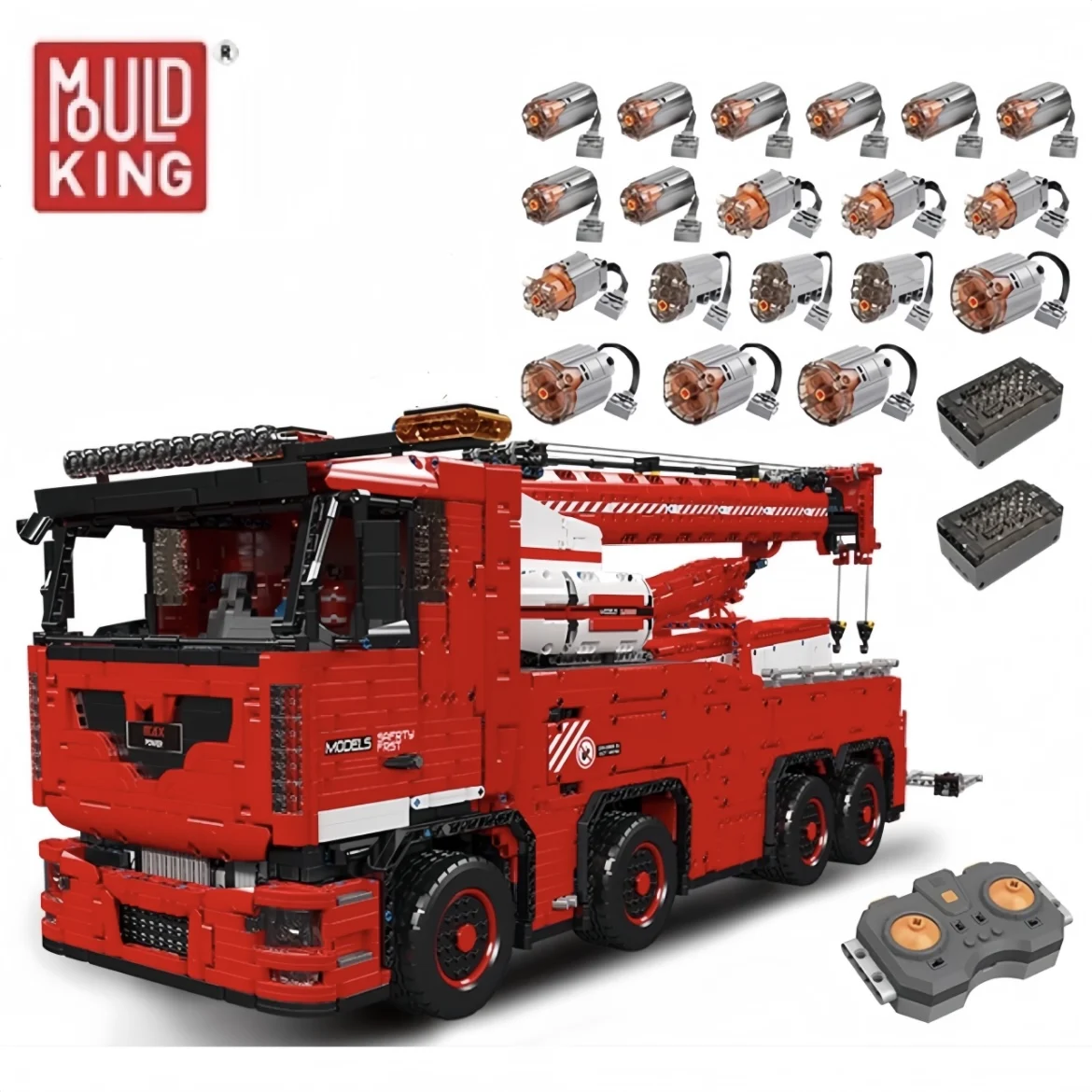 

Буксировочный грузовик Mould King 19008 MOC 29848, модельные блоки, комплект для монтажа автомобиля-эвакуатора, пневматический кран, грузовик, технология, грузовик MKII, набор для взрослых