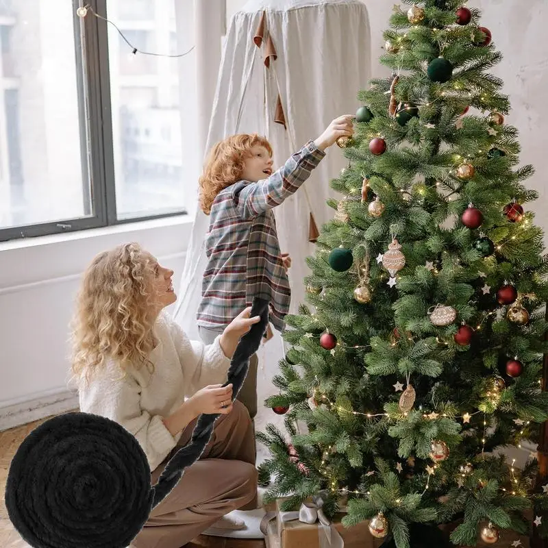 Рождественская декоративная лента ткань рулон Женская рождественская белая для