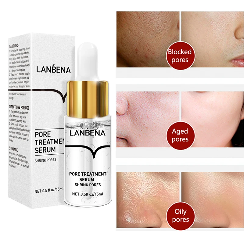 

Face Care Pore Shrinking Serum Essence Pores Treatment Relieve Dryness Oil-Control Firming Moisturizing Skin Care 15ml