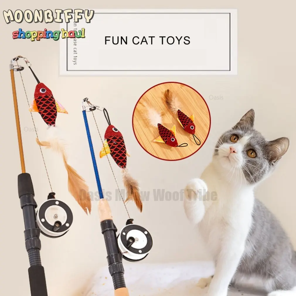 

1PC Pet Cat Interactive Toy Teaser Feather Toys Kitten Funny Retractable Rod Cat Wand Toys Fishing Pole Pet Cat Toy Stick