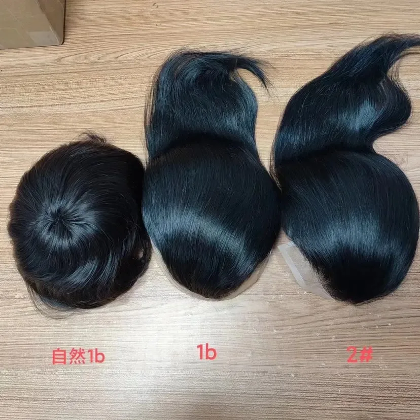 

#450(#4 mixed with 50% White Hair), Extra Lace In Front, 23x17cm Transparent PU Around, Mono Lace In Center Produce Time 26 day
