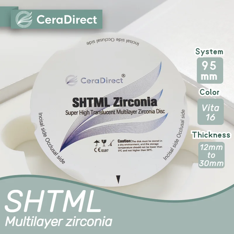 95*14mm Zirkonzahn Zirconia Multilayer SHT-ML CAD/CAM Dental Material Supplies
