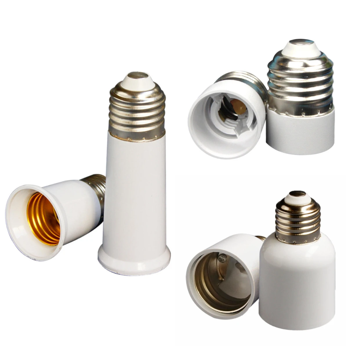 

B22 to E27 Light Socket Adapter Plastic Lamp Holder E27 Bulb Screws