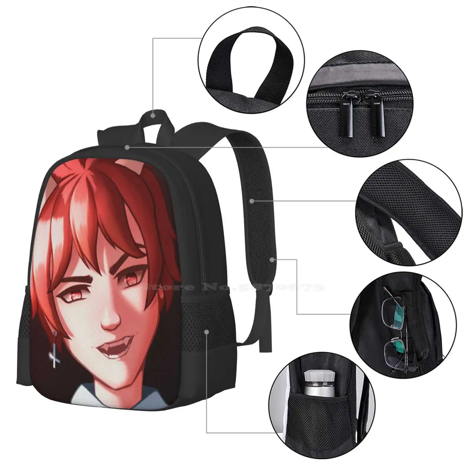 Лидер продаж школьный рюкзак Demon Boy модные сумки оригинальный Digitalart