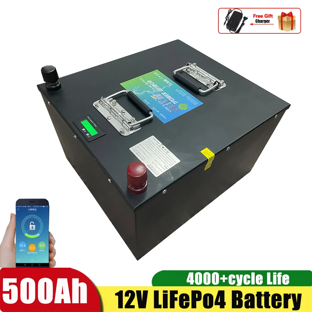 Аккумулятор Lifepo4, 12 В, 12,8 Ач, для гольф-тележек, солнечная батарея для хранения лодок, домов на колесах, жилых прицепов + зарядное устройство 20 А