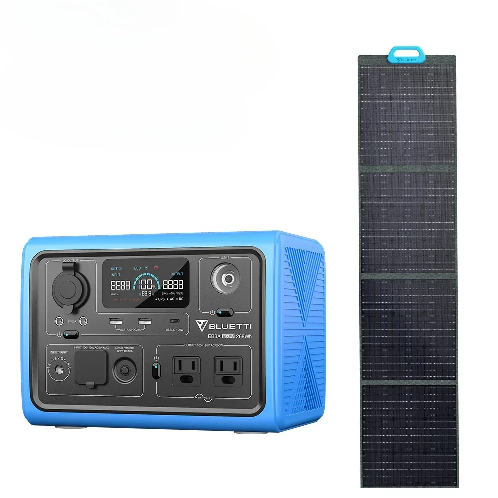 Портативные солнечные панели EB3A + PV120 для дома с быстрой зарядкой