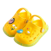 summer sandals kids mules baby boys girls cartoon baby sandals flat heels solid cartoon slippers childrens garden shoes
