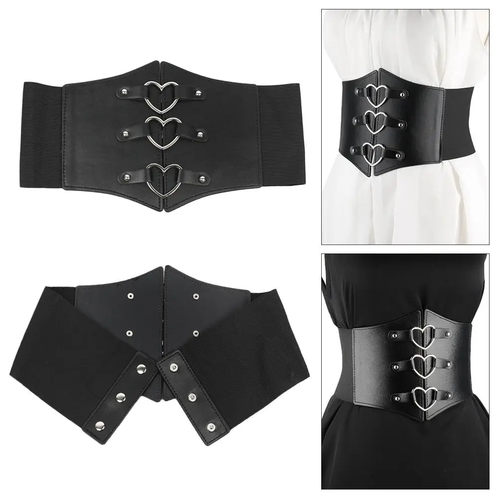 

Punk High Waist Pu Leather Body Shaping Girdle Belt Wide Belt Slimming Body Dresses Waist