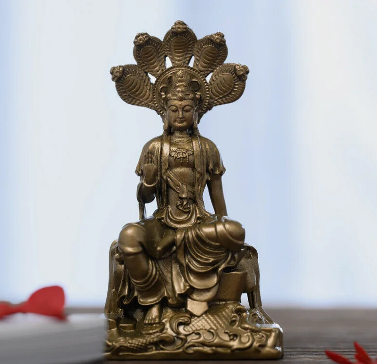 

Статуя Нагаруна, пятиголовая змея, Авалокитешвара, домашнее поклонение, декор Будды