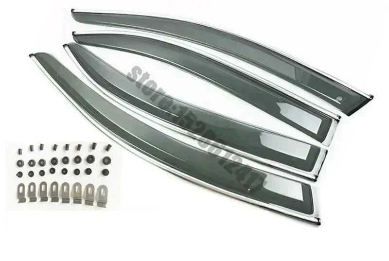 Фото Для Nissan QASHQAI J10 J11 2008 2009 2010 ~ 2020 оконный козырек, вентиляционный козырек от дождя, защита от солнца, дефлектор, навесы, чехлы, Стайлинг №2