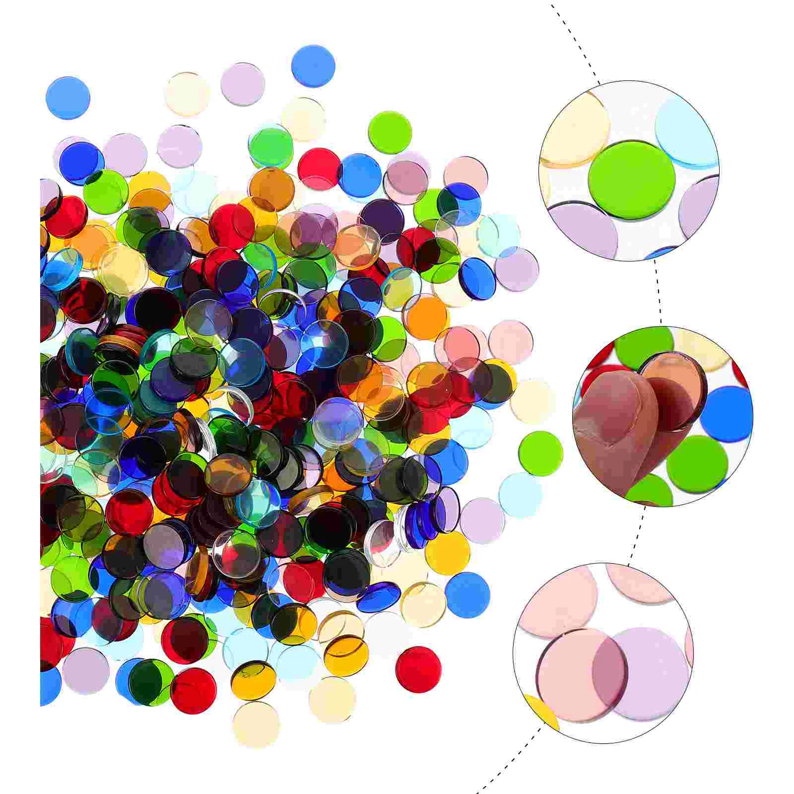

1 Pack Glass Mosaic Chips DIY Round Mosaic Tiles Crafts Tiles Supplies