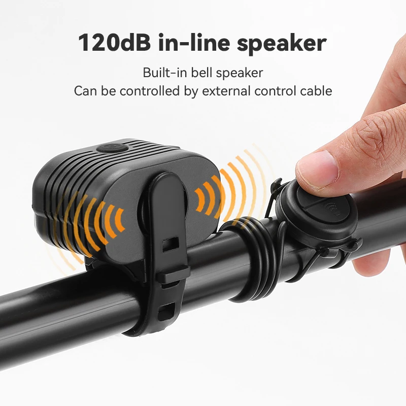 Велосипедная фара звуковой сигнал 2-в-1 ближний и дальний свет 2/4 лампы проводной