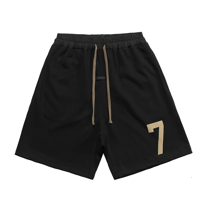 2022 brand fashion men's essential shorts letter 7 Street hip hop cotton sports outdoor casual running shorts