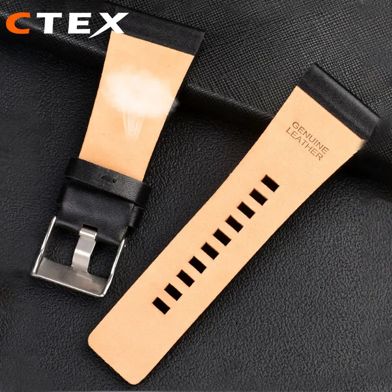 Genuine Leather Strap Watchband For diesel Watches DZ4386 1657 1399 1206 4323 Black Band 22mm 24mm 26mm 27mm 28mm 30mm 32mm