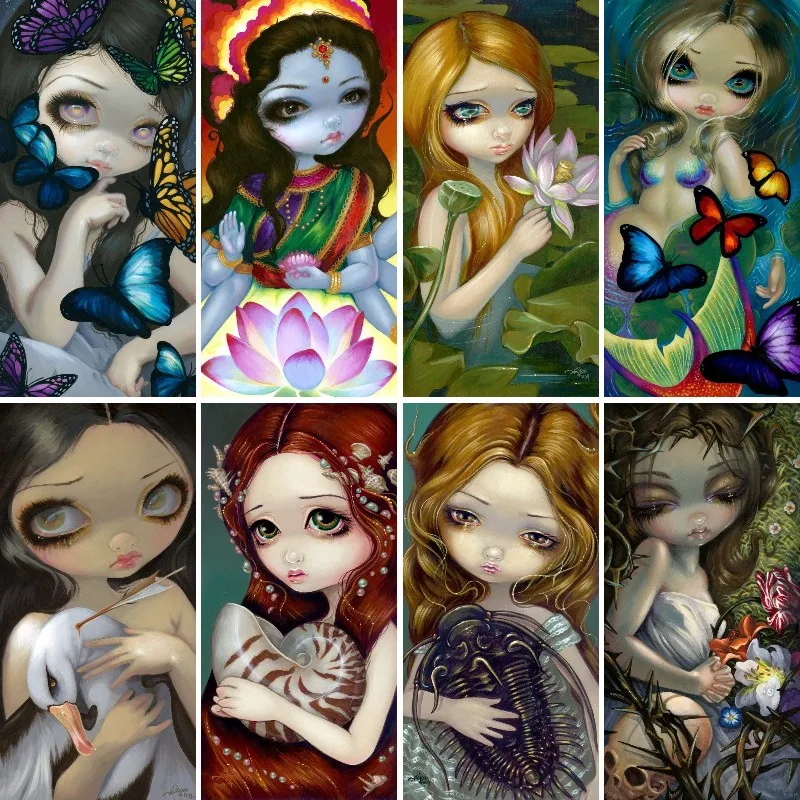 

5D Diamond Painting Fantasy Cartoon Witch Villain Set Hobby Art 5D DIY Full Drill Fairy Tale Princess Mosaic Home Decoration