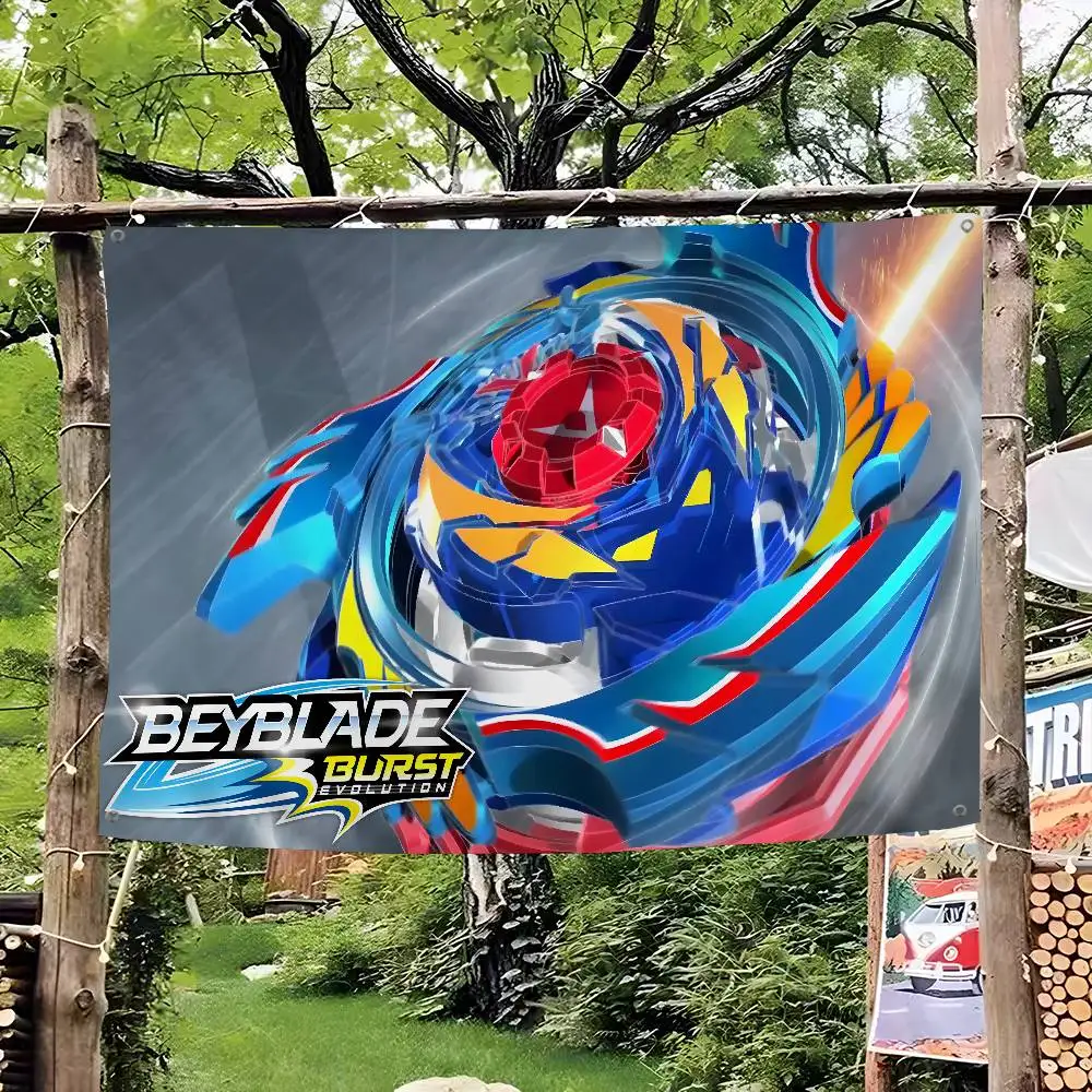 Фото Японский настенный баннер с изображением мультяшного персонажа B-Beyblade, украшение для дома, декор для интерьера №3
