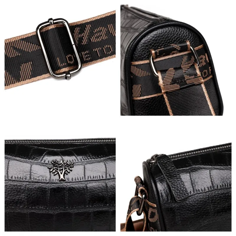 Women's Crossbody Bags Soft Genuine Leather Advanced Sense Designer Ladys Handbag Simple Style Female Trend Classic Shoulder Bag