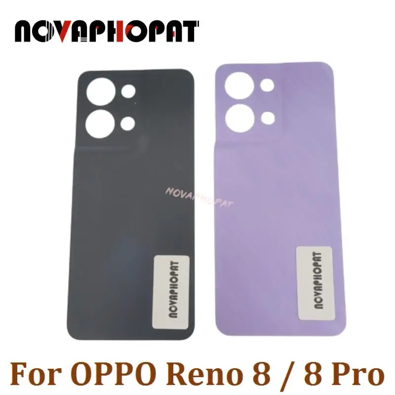 

Novaphopat For Oppo Reno 8 / Reno8 Pro Battery Cover Back Rear Door Housing Case Back Cover Cases
