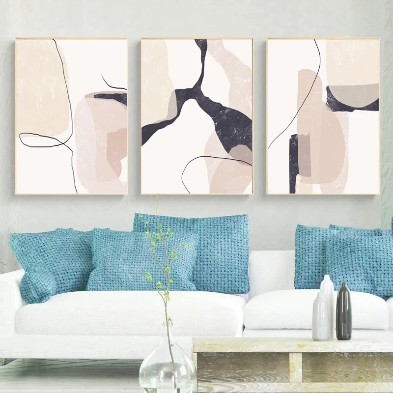 

Нордическая Современная креативная текстура линии абстрактная Минималистичная Настенная картина Современная Картина на холсте украшение для комнаты картина