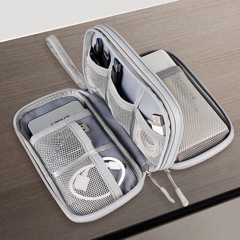 

Компактная цветная Портативная сумка для наушников, кошелек для монет, чехол для наушников и USB-кабеля, коробка для хранения, кошелек, сумка ...