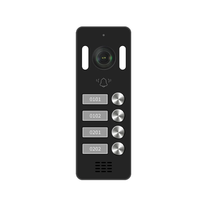 Wired Home Video Intercom for Multi Apartment 4 Units Visual Door Phone 7 Inch Monitors 4 Buttons Doorbell Remote Access System enlarge