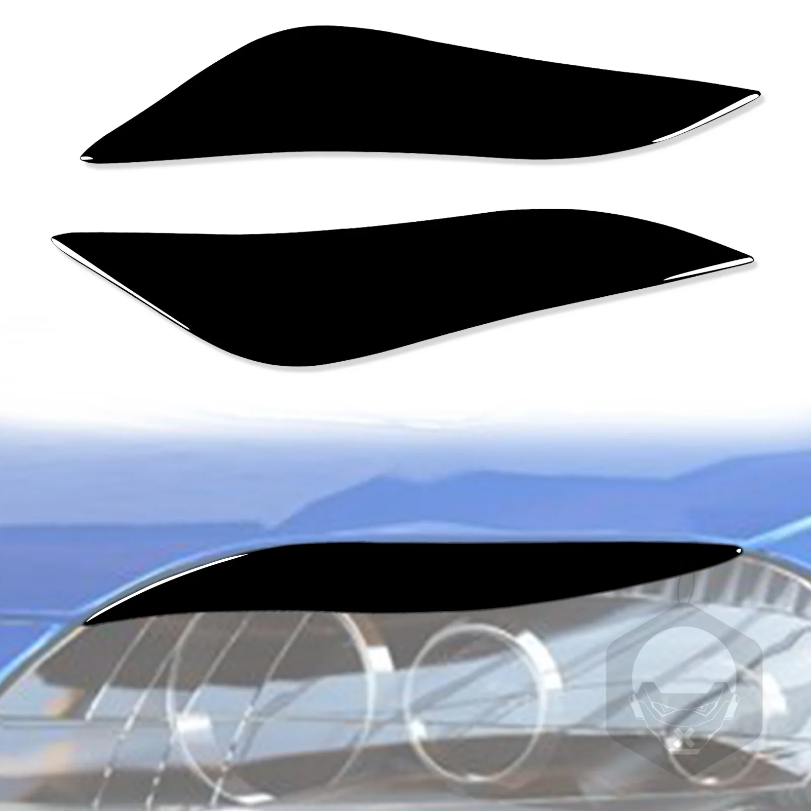 

Пианино, черная Автомобильная передняя фара, веко, Накладка для бровей, отделка, наклейка для 2008-2011 Toyota Corolla