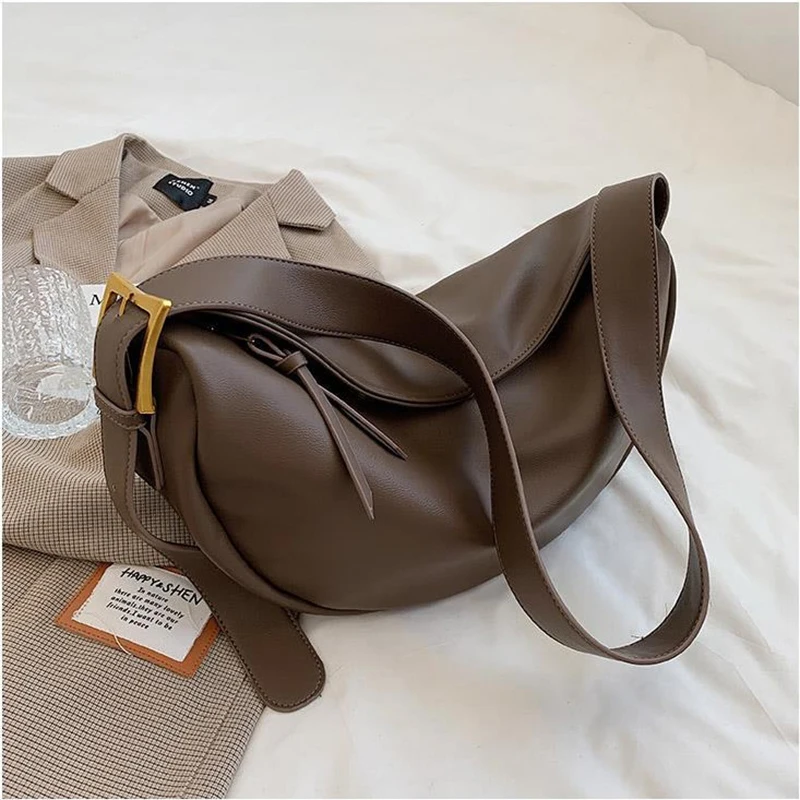 

Crossbody Bags for Women Large Capacity Luxury Handbags Solid Soft Shoulder Bags Female Casual Travel Hobos Bag Vintage Sac New