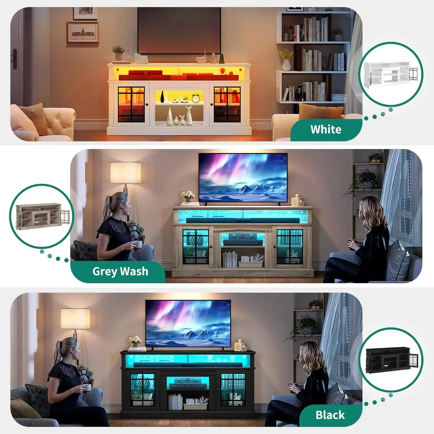 Белая подставка под телевизор YITAHOME для телевизоров 75/65 дюймов современный шкаф