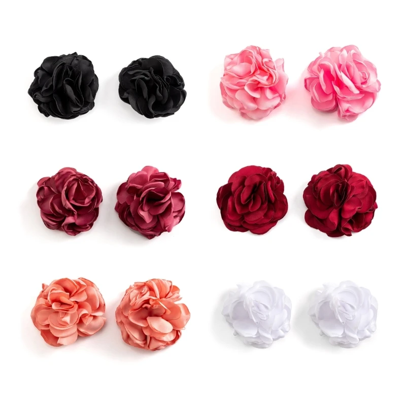 

Fashion Big Rose Flower Clip Shoe Flower for Women High Heeled Shoe Buckles Slipper Decoration Wedding Bridal Accessory