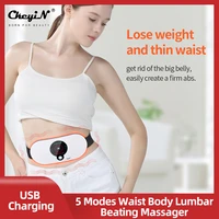 ckeyin 5 modes waist body lumbar beating massager ems abdominal pain belt fitness equipment belly thin leg shaking shape machine
