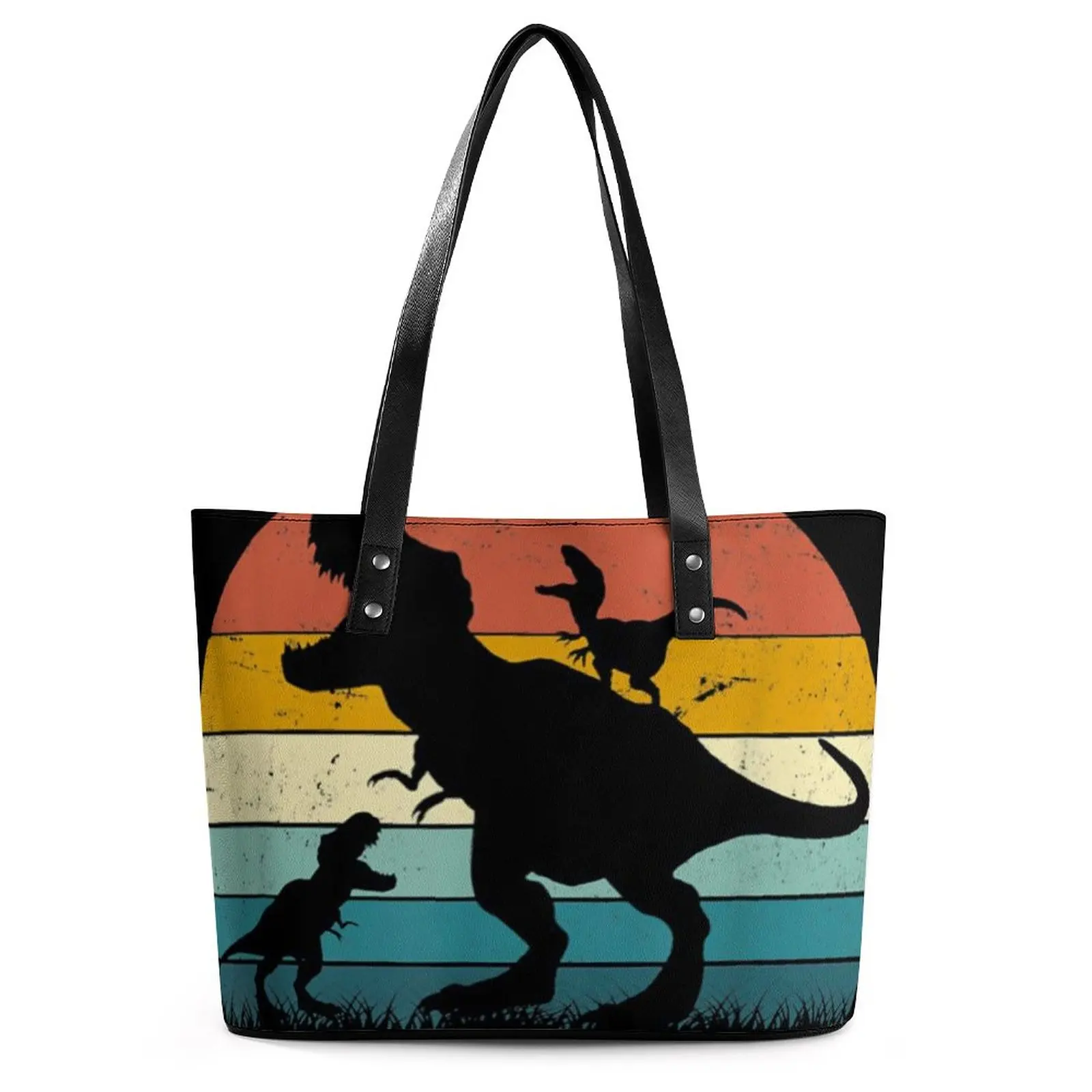 

Папа динозавр даддизавр папа сумки динозавр папа завр наплечная сумка для леди продуктовый принт сумка-тоут на молнии Y2k сумки для покупок