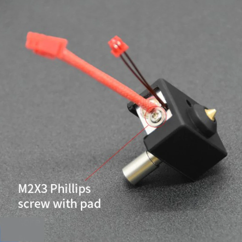 

3D Ender 3 S1 Heater Block Kit High Temperature Copper Plated Heating Block Thermistor