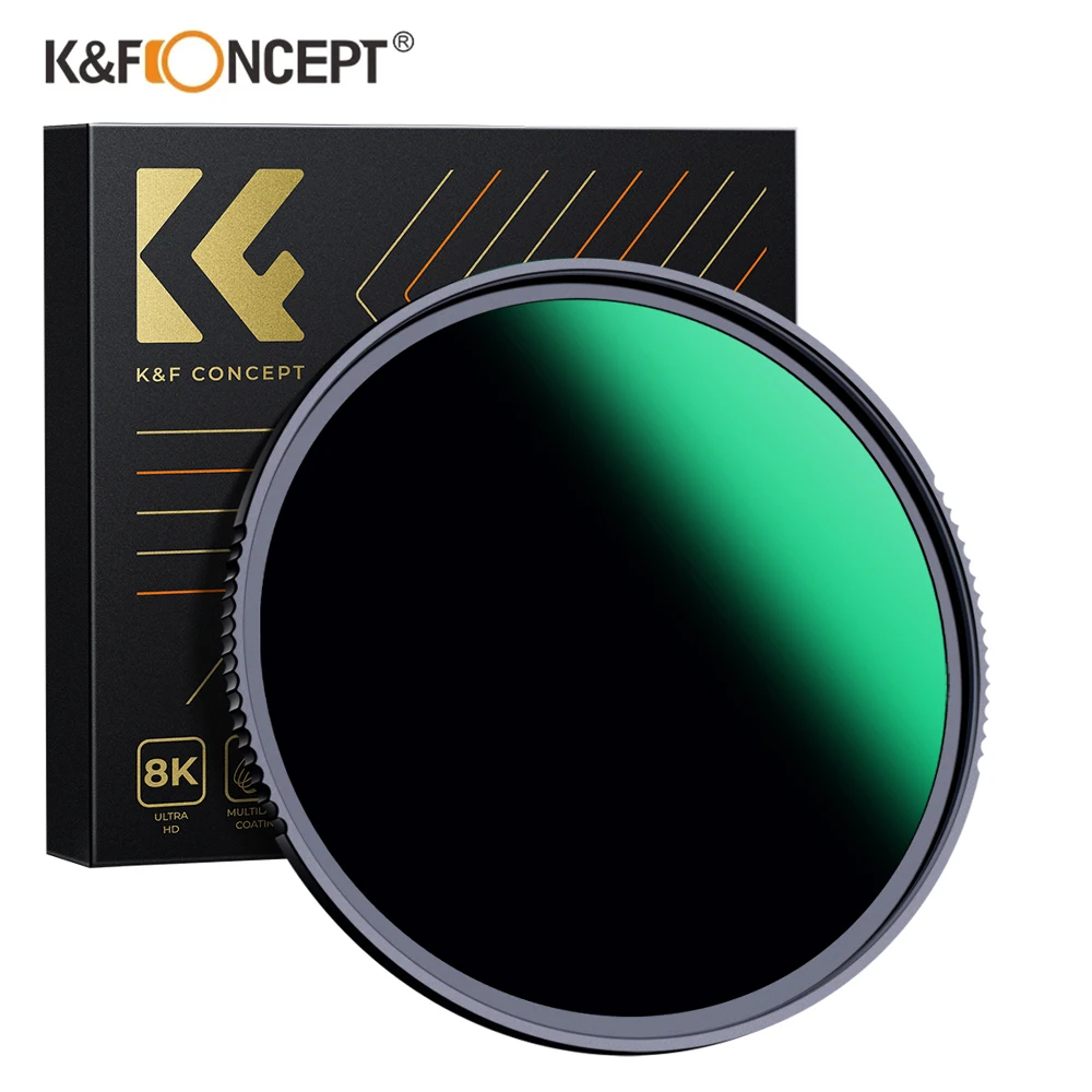 

K&F Concept Nano-X ND1000 ND Filter Neutral Density Filter Ultra HD 49mm 52mm 58mm 62mm 67mm 72mm 77mm 82mm With Cleaning Cloth