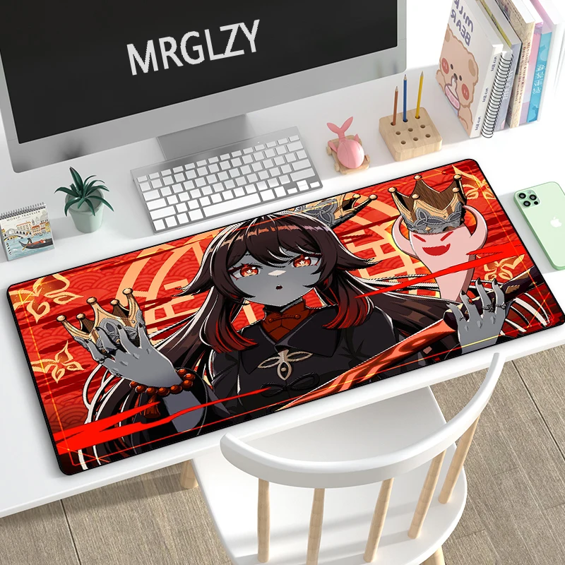 

MRGLZY 400*900MM XXL Genshin Impact HUTAO Mouse Pad Gamer Anime Large Desk Mat Computer Gaming Peripheral Accessories MousePads