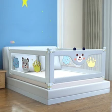 1 Pcs Baby Safety Bed Barrier Children Bedroom Cartoon Protector Kids Sleeping Anti-Fall Security Rail Protective Toddler Fence 