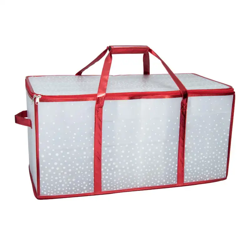 

128 Count Plastic Ornament Storage Organizer, Red