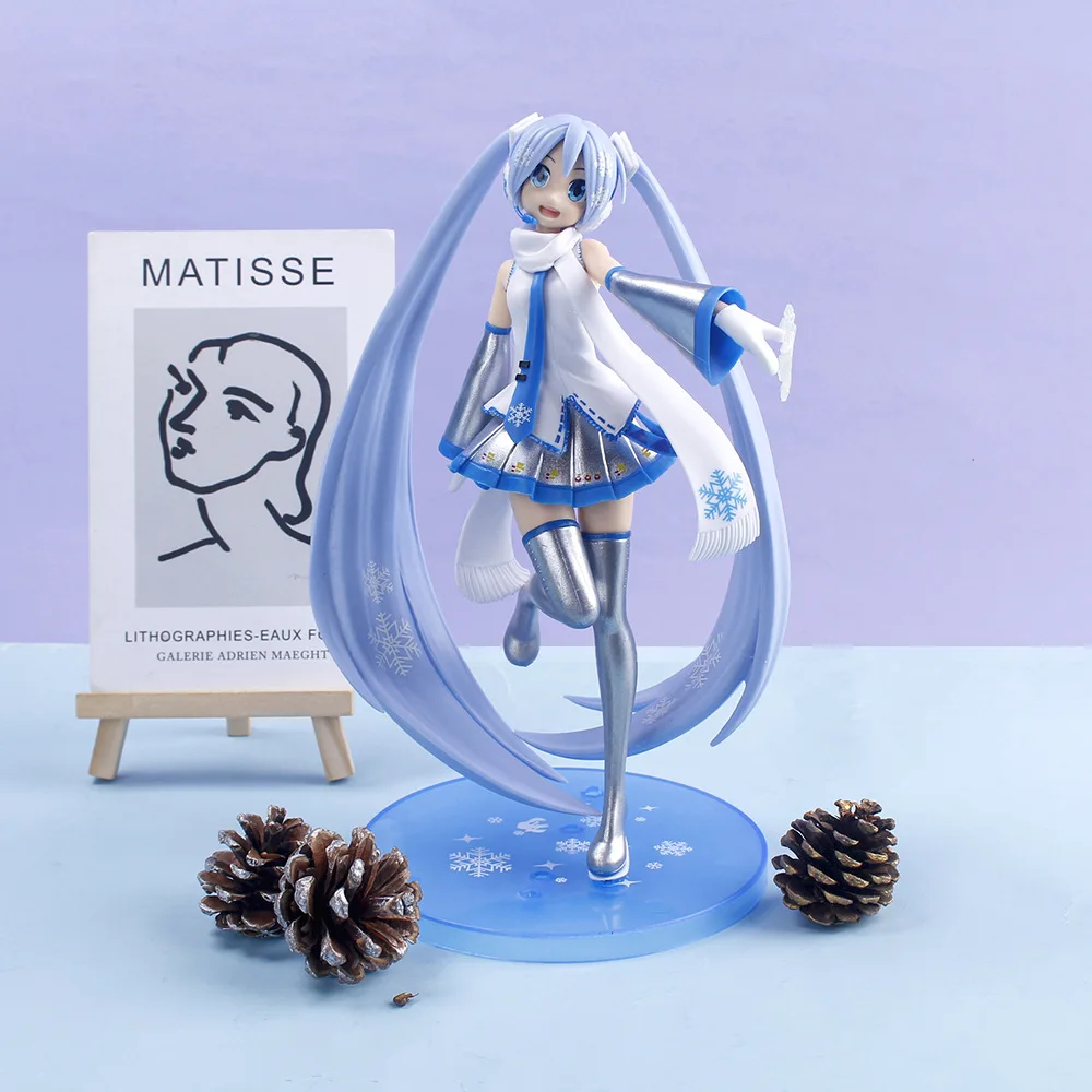 

22CM New Anime Snow Miku Figures Toys PVC Model Toys doll Birthday Gift for A Friend or Child Christmas gifts PVC Model Toys