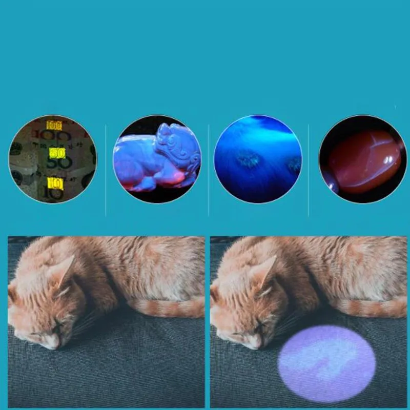 Ультрафиолетовый мини-фонарь перезаряжаемый фонарь 365 нм для обнаружения пятен