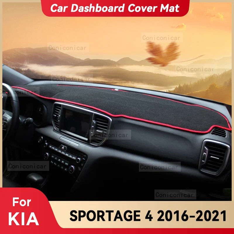 

For KIA SPORTAGE 4 2016-2021 Car Dashboard Cover Mat Sun Shade Pad Avoid Light Mat Instrument Carpet Protection Accessories