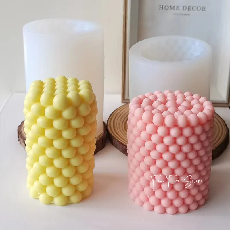 

3D геометрическая цилиндрическая Ароматерапия Свеча силиконовая форма «сделай сам» шар форма свечи украшения ручной работы мыло торт модная форма