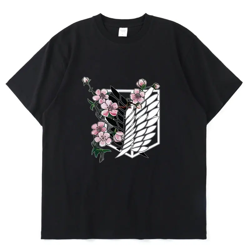 

Футболка мужская хлопковая с коротким рукавом и графическим логотипом «Крылья свободы»