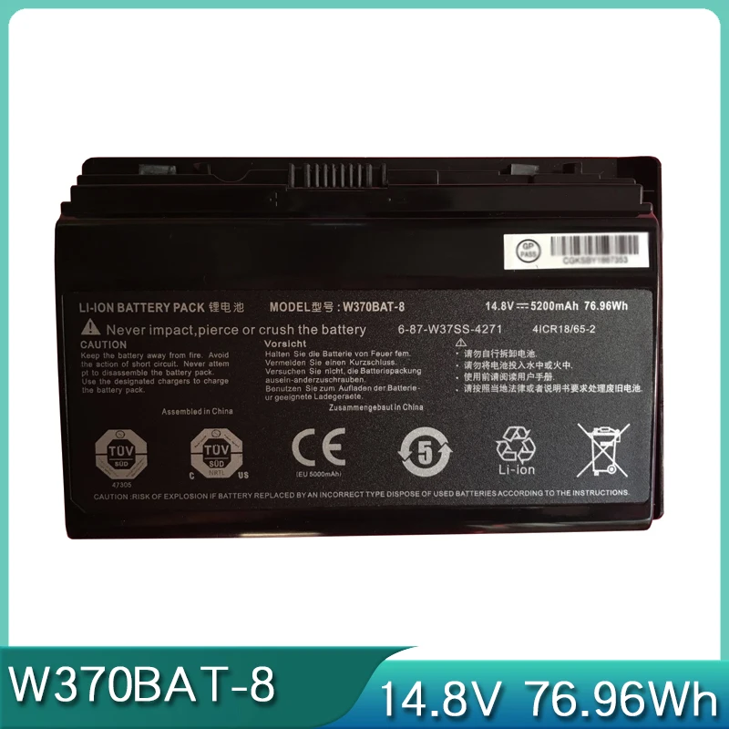 Новый аккумулятор для ноутбука W370BAT-8 6-87-W37SS Clevo W350ST W355ST W355SS W370ST W370SK W350ET W350ETQ Sager NP6350