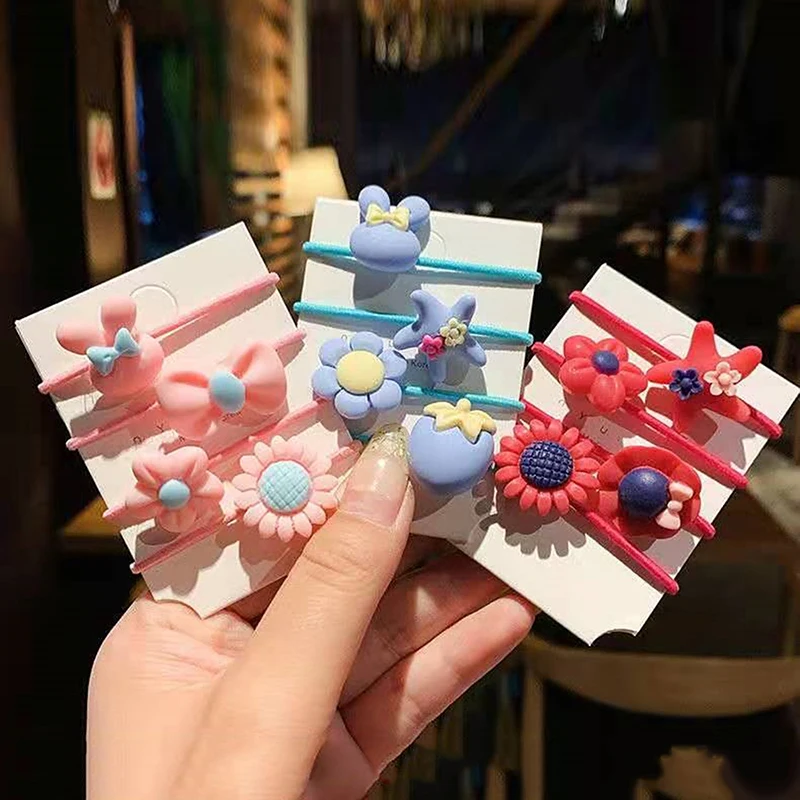 

20Pcs Girls Colorful Small Elastic Hair Bands Children Ponytail Holder Not Hurt Scrunchie Headband Kids Hair Accessories