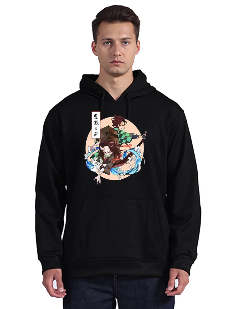 

Cartoon Men Demon Slayer Funny Hoodie Demon Blame Fashion Sweatshirts Hip Hop Top Kimetsu No Yaiba Japanese Anime Coat
